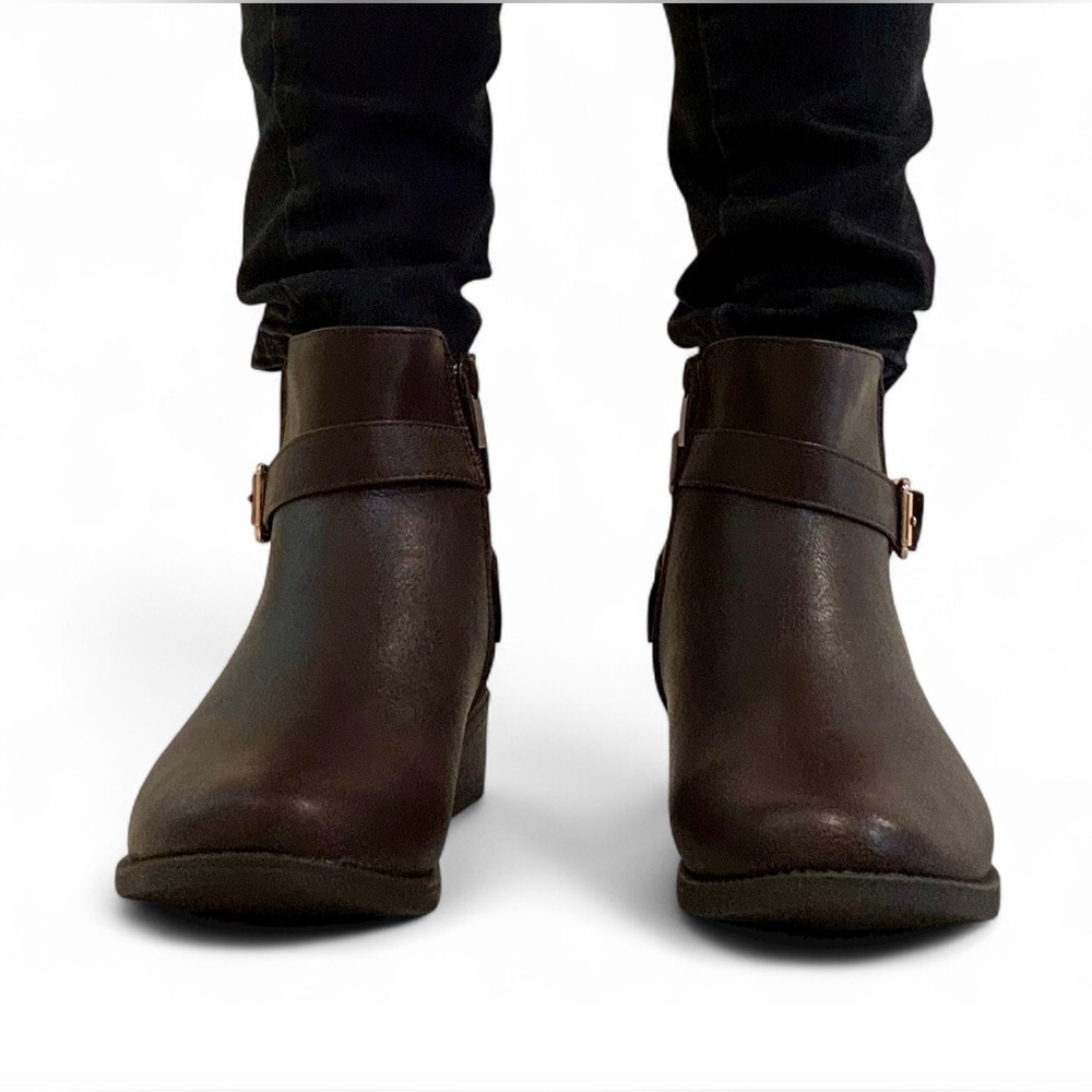 Brown Ankle Boots with Buckle - Picture 5 of 11